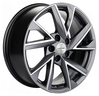 Khomen Wheels KHW1714 7.0/R17 5*108 ET40 d60.1 Gray-FP - интернет-магазин "Протектор"