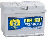Аккумуляторная батарея Тюмень Premium 61 обр низ 242х175х175 540