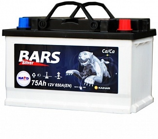 Аккумуляторная батарея Bars Silver 75 обр низ 278х175х175 650