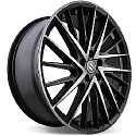 HARP Y-697 8.5x20/5x112 ET35 D66.6 SATIN-BLACK-W-MACHINED-FACE-AND-TINTED-CLEAR